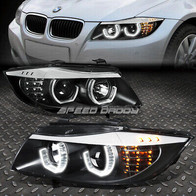 For 05-08 Bmw E90 3-series Black 3d Crystal Halo Project Oad