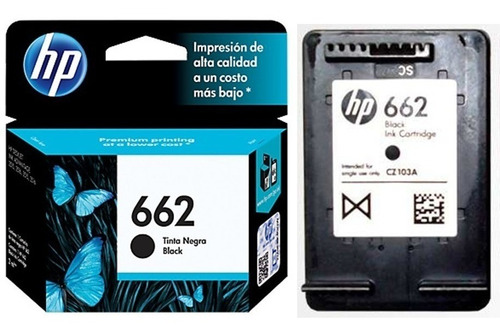 Cartucho Original Hp 662 Negro Para Impresoras 1515 2515 2545 3515 4645 Compumanias Exclusivo