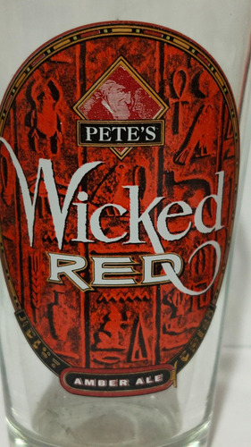 Vaso Cerveza Petes Red Amber Ale Beer San Antonio Texas