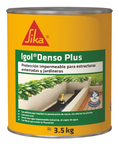 Igol Denso Plus X 3 Kg Impermeabilizante Para Materas Jardin