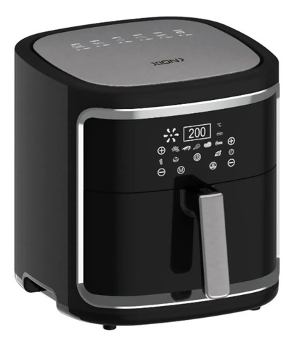 Imagen 1 de 2 de Freidora eléctrica sin aceite Xion Premium XI-FR78 6.8L negra