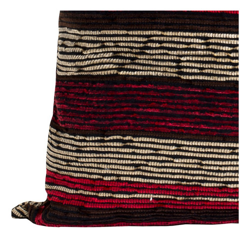 Almofada Tecido Chenille Com Enchimento Luxo Delicada Linda Cor Vermelho