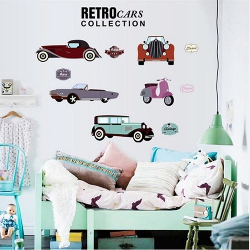 Vinilos Decorativos Pared Autos Moto Clásicos Vintage Jm8350