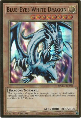 Dragón Blanco De Ojos Azules Premium Gold Raro Yugioh