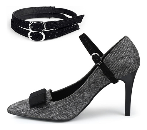 3 Correa Para Zapatos De Gamuza Práctica Y Ante Negro