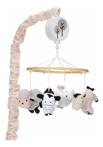 Lambs & Ivy Baby Farm Animals Musical Baby Crib Mobile Chupe
