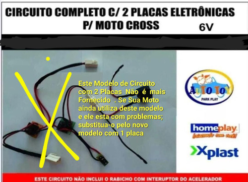 Moto Cross 6v Homeplay - Circuito Eletrônico + Placas