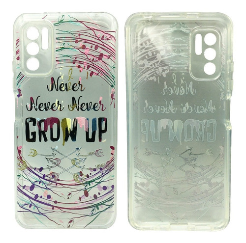 Case Silicon  Transparente Con Diseño Redmi Note 10