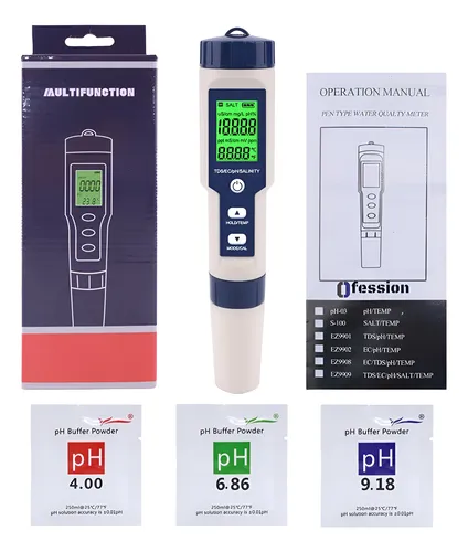 comprar Medidor De Ph 5 En 1. Ph, Tds, Salinidad, Ec Y Temperatura