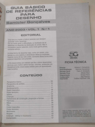 Guia Básico De Referências Para Desenho Nº1 (capa C/ Avaria)