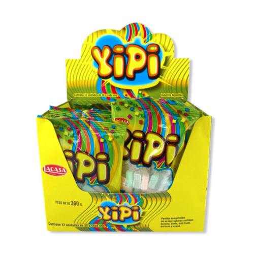 Imagen 2 de 3 de Pastillas Yipi caja de 12 unidades 30gr c/u