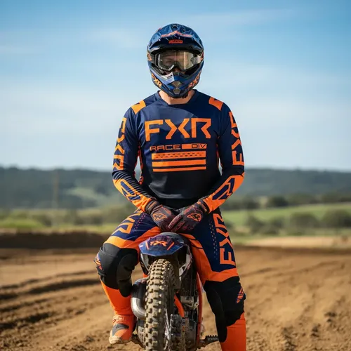 Calça + Camisa Fxr Contender Mx Midnight Orange Motocross