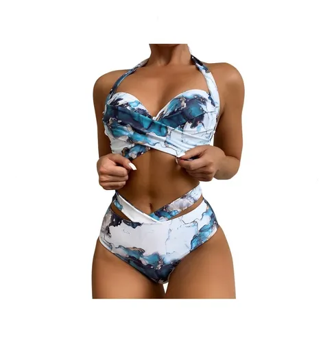 Perpetuo botón raya Bikini Vestido De Baño Dos Piezas Sensual Mujer Ajustable | MercadoLibre