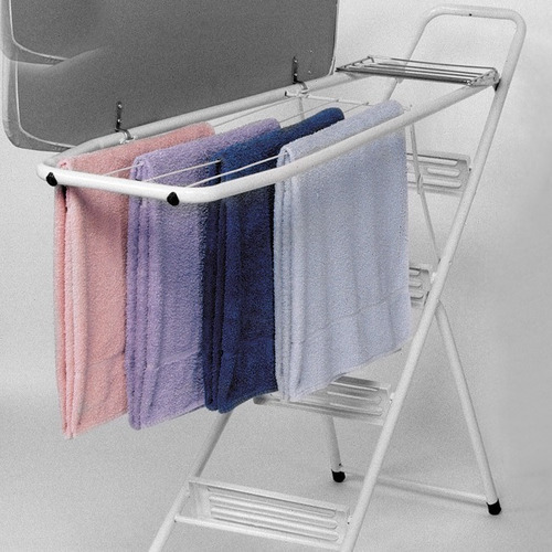 Imagen 6 de 6 de Tabla De Planchar Höllsen Con Tender Y Escalera. Todo En Uno