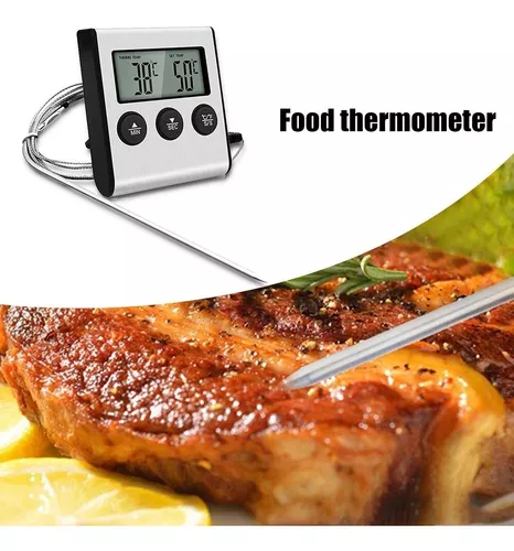 Termómetro de Carne Digital BBQ Termometro de Alimentos para Cocina  Pantalla LC