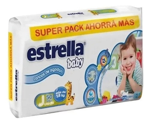 Estrella Baby Junior Xxxg Super Pack 50 Pañales