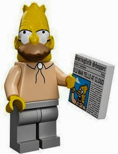 Abuelo Abe Simpson Minifigura Lego Simpsons Serie 1 Original
