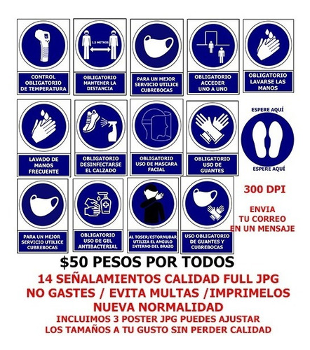 Imagen 1 de 4 de Señalamientos Coronaviru Digitales No Físicos