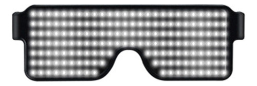 Gafas Usb Led Blanco Disfraces Decoración Fiesta Cargable