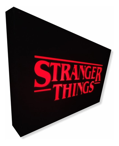 Cuadro Cartel Stranger Things Luminoso Calado En Mdf Diseño