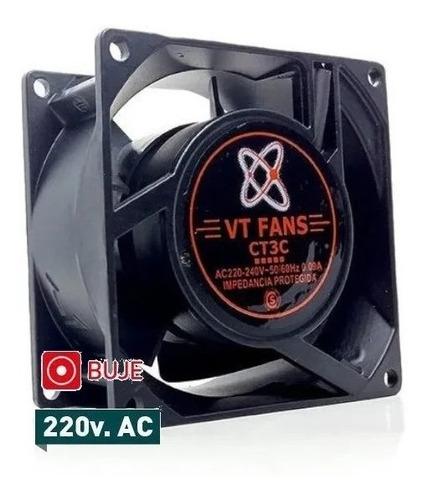 Turbina Cooler Fan Extractor 220v Buje 3 Pulgadas 80x38mm