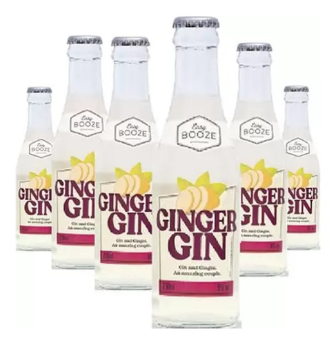 6x Drink Pronto Easy Booze Gin+ginger 200ml Kit Ginger