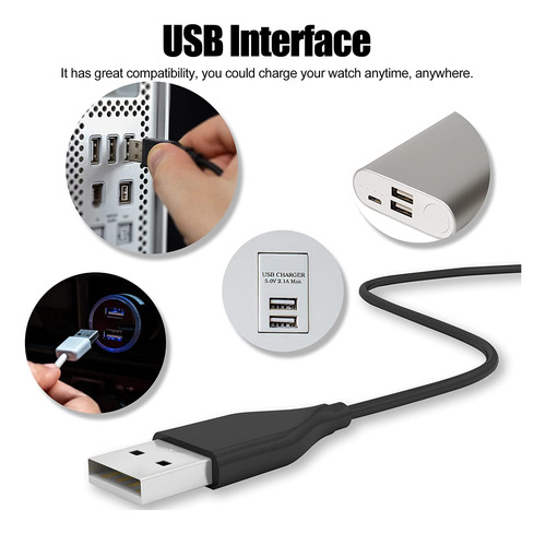 Eigiis Smart Watch Charger 2 Pin Magnetic Charging Cable Cor