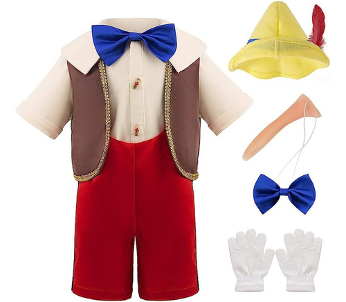 Disfraz Día Del Niño Pinocho Cuento Infantil Muñeco Madera