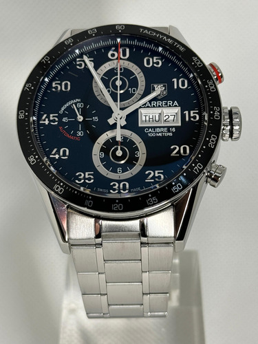 Reloj Para Caballero Tag Heuer Carrera Calibre 16 Acero Inoxidable Negro Acero Inoxidable (Usado)
