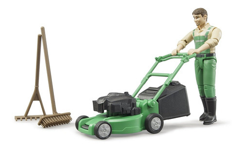 Bworld Gardener With Lawn Mower And Equipment Color Verde Oscuro