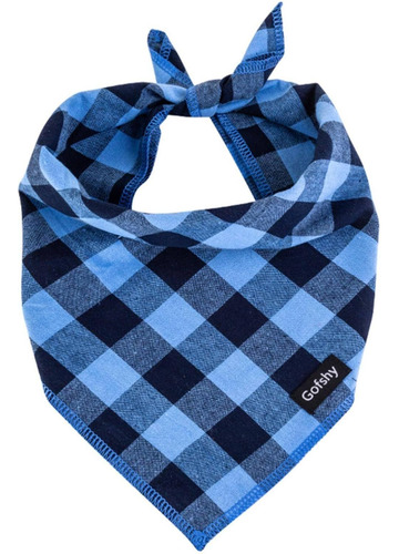 Boy Dog Bandana Large- Azul Negro Bufanda De Perro...