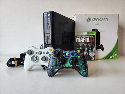 Xbox 360 + 2 Controles, Cable Power Y Juegos - Leer