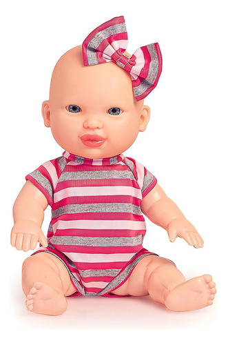 Boneca Infantil Mi Nenê Cadeirão E Xixi Anjo Brinquedos