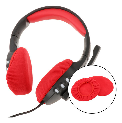 5 Fundas Para Auriculares Funda Antipolvo Suave 8cm Rojo
