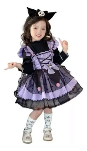 Bonito Vestido De Princesa Lolita Para Niñas De Kuromi Kitty