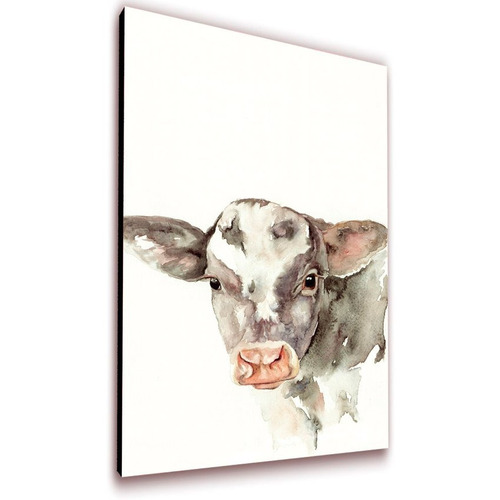 Cuadro 50x30 Cms Tipo Oleo Vaca1 Decorativo 