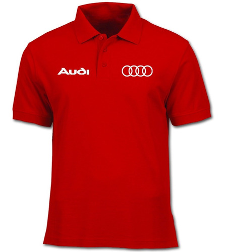 Camiseta Tipo Polo Audi Logos Bordados