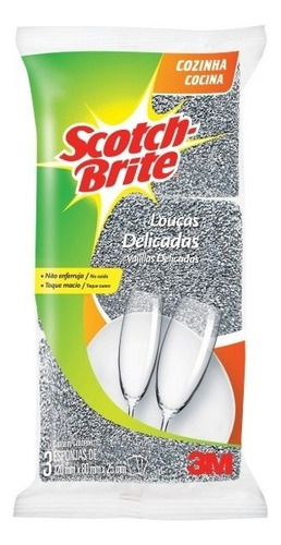 Esponja Prateada Scotch-brite 3m Anti Risco 3 Unid