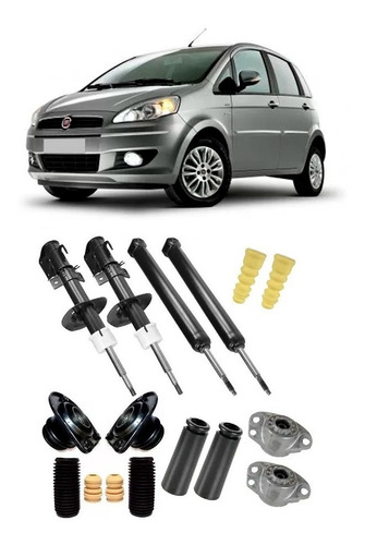 4 Amortecedor+ 4 Kit Suspensão Idea 2006 2007 2008 2009 2010