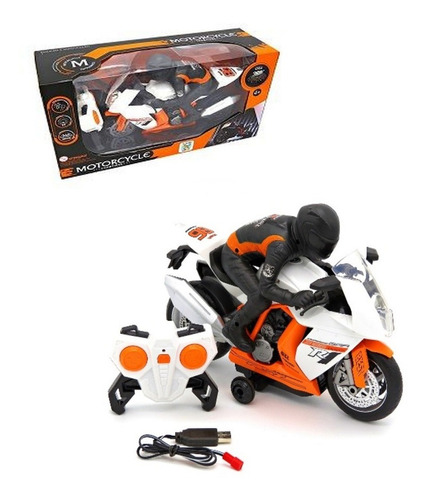 Motocicleta Champions 360 Som E Luz Moto De Controle Remoto