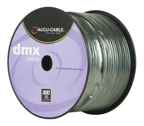 Adj Rollo Cable 90mts Dmx 5-pin 4 Conductores + 1 Tierra Pvc