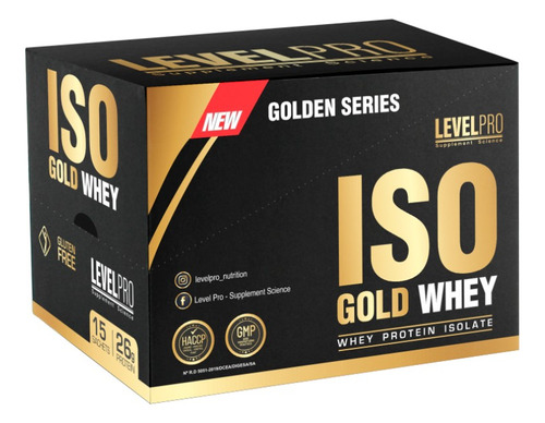 Level Pro Iso Gold Whey Caja 15 Unid. Rich Chocolate