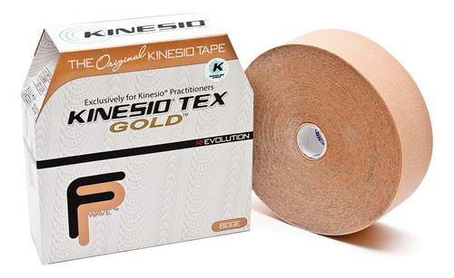 Kinesio - Cinta Tex Gold Resistente Al Agua, 2 Pulgadas X 10