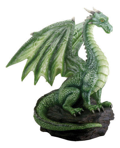 Summit Collection Figura De Fantasia De Dragon Verde Sobre R