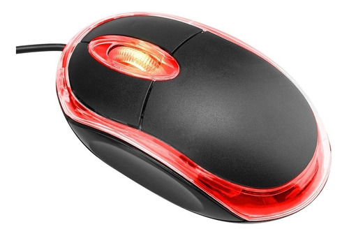 Mouse Negro Optico C/luz 1000 Dpi Pc/notebook Usb 