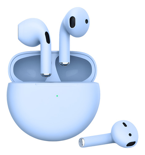 Fone De Ouvido Estéreo S/ Fio Bluetooth Pro 6 Mini Tws + Nf Azul