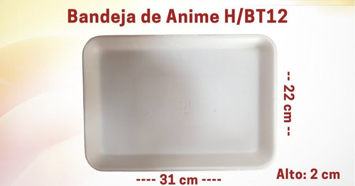 Bandejas Blancas De Anime H / Bt12 Por Bulto 