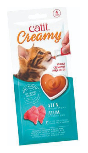 Snacks Premium Para Gatos Catit Creamy Sabor Atún 4 Tubos