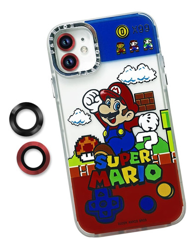 Case Para iPhone Mario Bros + P. Cámara 11 - 14 Pro Max