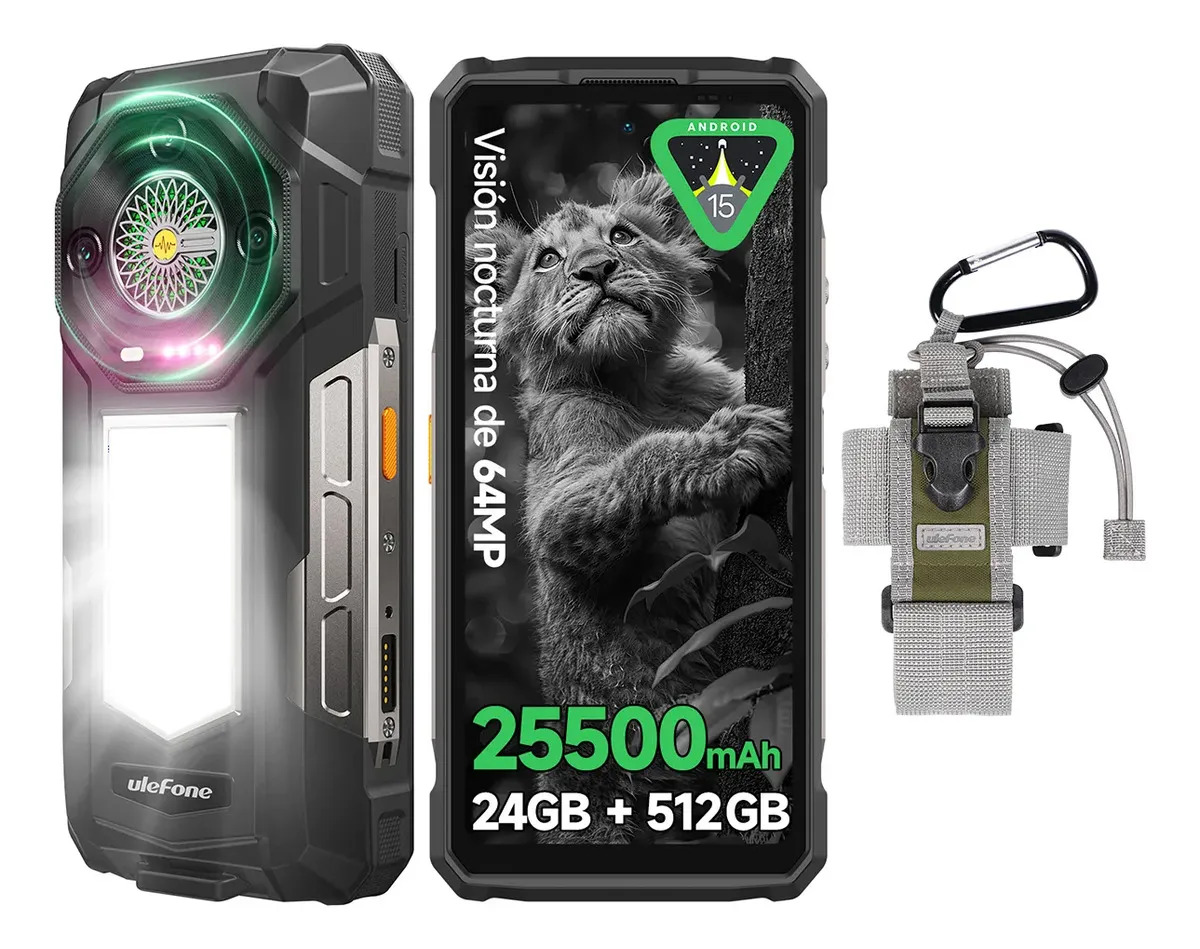 Teléfono Robusto Celular Ulefone Armor 33 Dual Sim 12+12gb Ram 512gb Rom 25500mah Batería 50mp+64mp Cámara De Visión Nocturna Smartphone Android 15